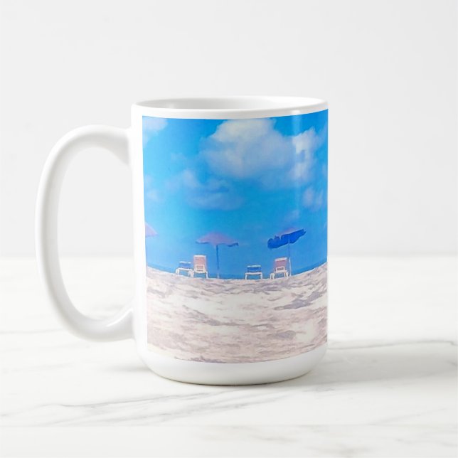 Mug Plage d'été Bleu (Gauche)