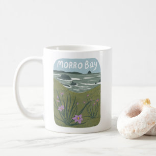 Mug Plage d'illustration de Morro Bay Central Californ