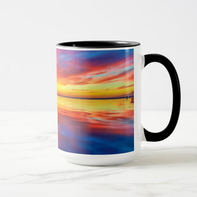 Mug Plage majestueuse du coucher du soleil | Wailea, (Droite)
