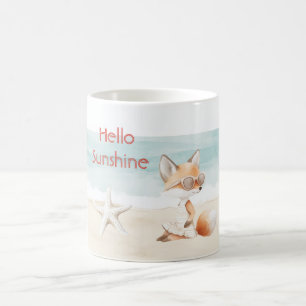 Mug Plage Océan Étoile de mer Renard Bonjour Soleil