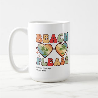 Mug Plage Rétro S'il Vous Plaît Coucher de Soleil Palm