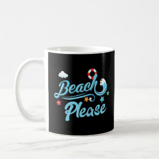 Mug Plage S'il vous plaît Sea Cool Pun