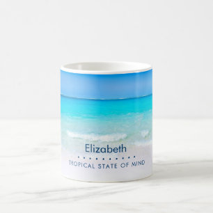 Mug Plage tropicale avec une mer turquoise Personnalis