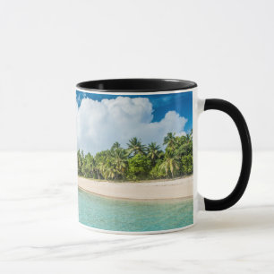 Mug Plage tropicale bordée de palmiers