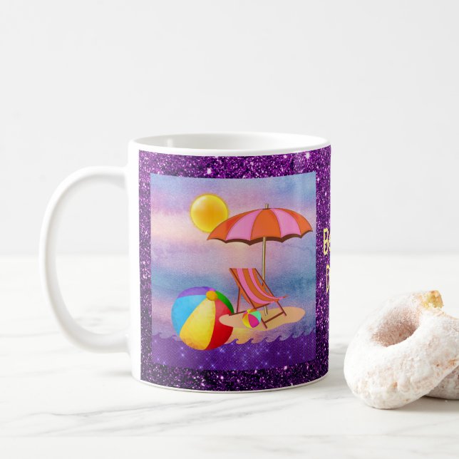 Mug Plage vibrante (Avec donut)