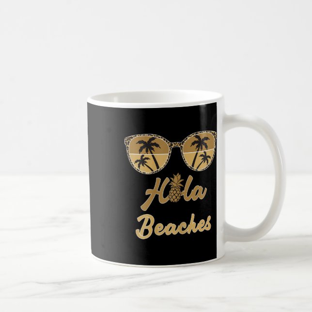 Mug Plages de Womens Hola Plage de Funny Pineappa Beac (Droite)