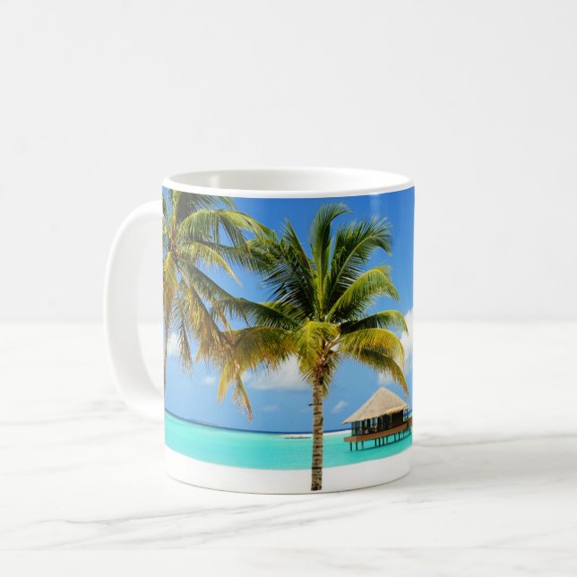 Mug Plages tropicales | Île et lagon, Maldives (Devant gauche)