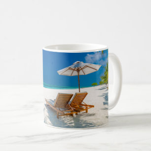 Mug Plages tropicales   Plage de chaises longues Bora 