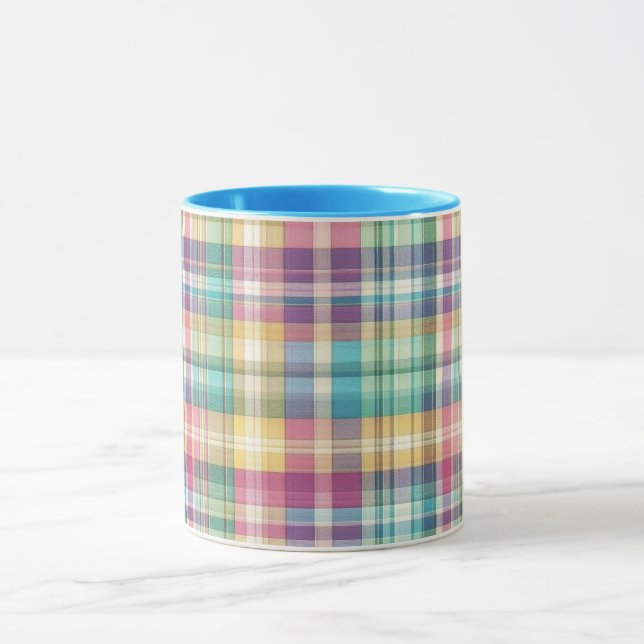 Mug Plaid au printemps/Pâques/tartan (Centre)