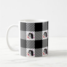 Plaid de buffle noir et blanc à trois couleurs