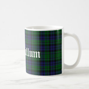 Mug Plaid de tartan bleu et vert élégant de MacCallum