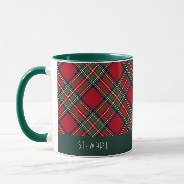 Mug Plaid Holiday Rustic Stewart Tartan Christmas (Gauche)