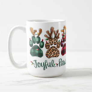 MUG PLAID JOYFUL PAWS HOLIDAY CHIEN PIEDS
