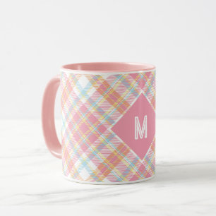 Mug Plaid Monogramme personnalisé / Motif Tartan