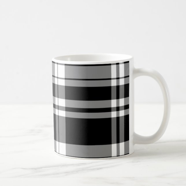 Mug Plaid noir et blanc (Droite)