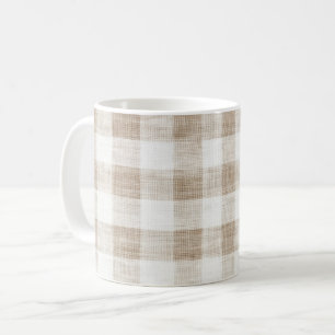 Mug Plaid rayé crème bronzé Anniversaire