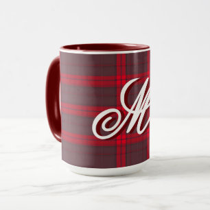Mug Plaid Rouge traditionnel Tartan Collection moderne