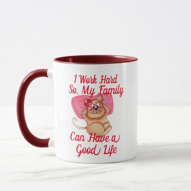 Mug Plaisant Personnalisable adorable Chat Funny Papa  (Gauche)