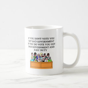 Mug plaisanterie de fonctions de juré de gouvernement