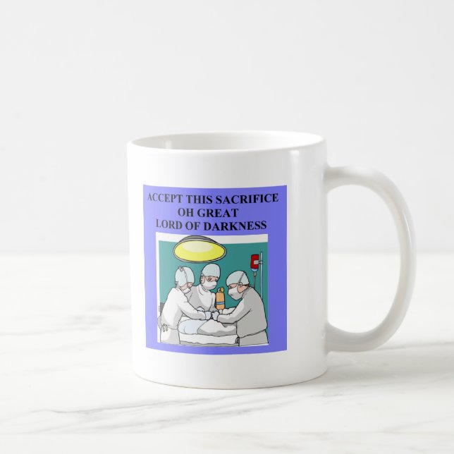 Mug plaisanterie démoniaque de médecin/chirurgien (Droite)