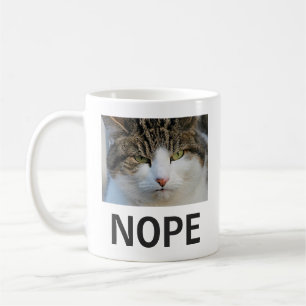 Mug Plaisanterie drôle Chat malheureux Nope
