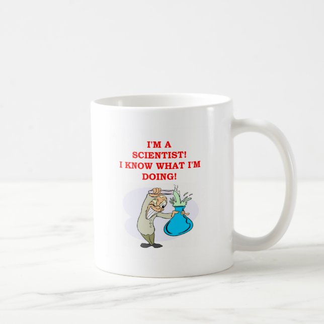Mug plaisanterie folle de scientifique (Droite)