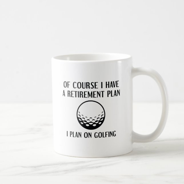 Mug Plan de golf à la retraite (Droite)