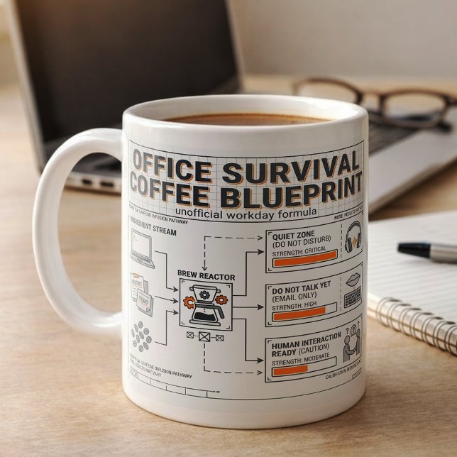 Mug Plan de infusion de caféine amusant pour les trava (Créateur téléchargé)