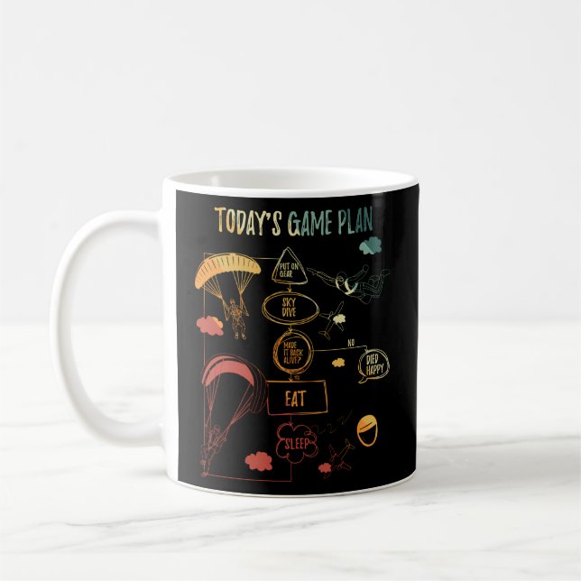 Mug Plan De Jeu D'Aujourd'Hui Skydive Mange Sommeil Et (Gauche)