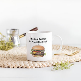 Mug Plan de la Saint Valentin, vous, moi et Fast Food