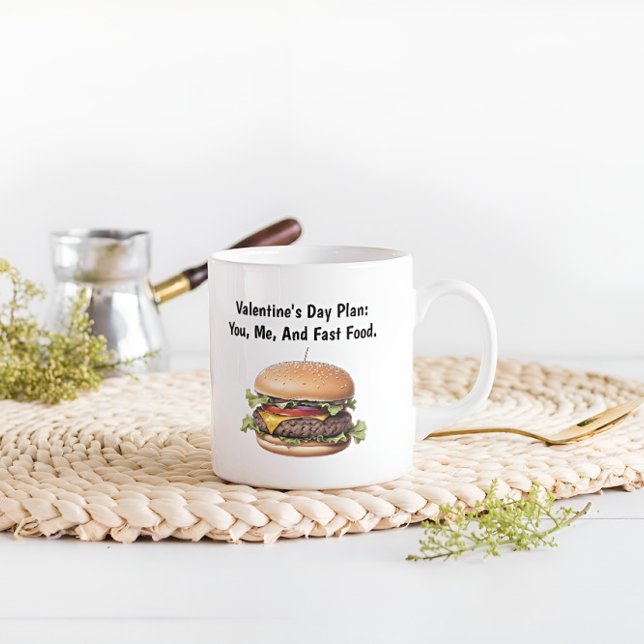 Mug Plan de la Saint Valentin, vous, moi et Fast Food  (Créateur téléchargé)