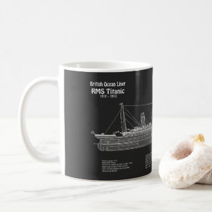 Mug Plan directeur des navires Titanic RMS PBD