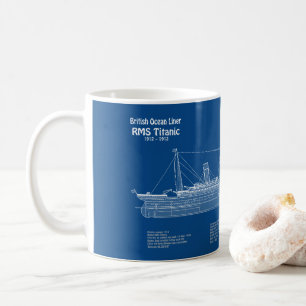 Mug Plan directeur du navire Titanic RMS ABD