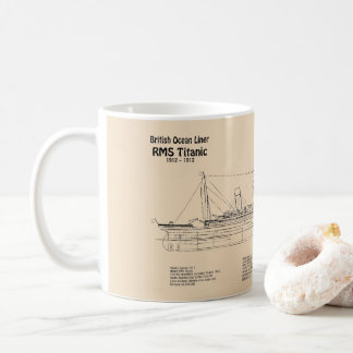 Mug Plan directeur du navire Titanic RMS SD