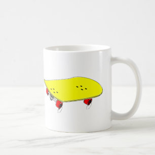 Mug Planche à roulettes jaune fraîche
