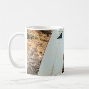 Mug Planche de surf blanche et noire