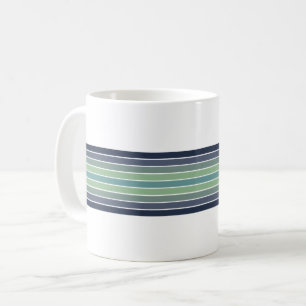 Mug Planche de surf bleu et vert rétro