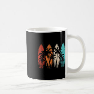 Mug Planches de surf hawaïennes tropicales Palmier tro