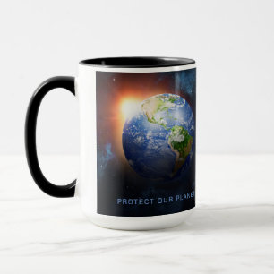 Mug Planète de texte personnalisé Terre