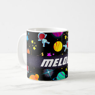 Mug planète spatiale colorée galaxie étoiles motif