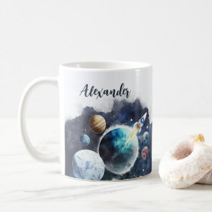Mug Planètes spatiales et Rockship personnalisées