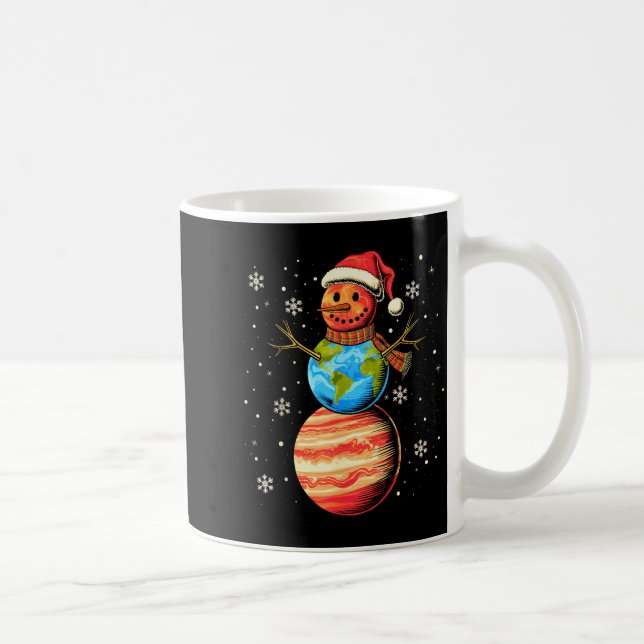 Mug Planets Snowman Space Funny Christmas Astronomy Fo (Droite)