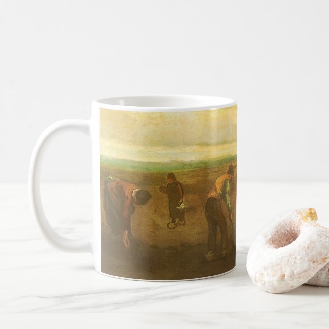 Mug Plantation de pommes de terre par Vincent van Gogh (Avec donut)