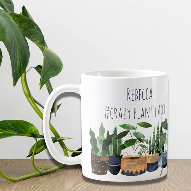 Mug Plante fou Lady Pot Plante & Cactus (Créateur téléchargé)