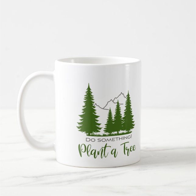 Mug Plante un arbre, en sécurité dans la forêt, soutie (Gauche)