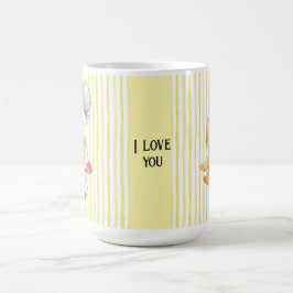 Mug plaque d'anniversaire de canard rayé jaune personn