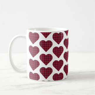 Mug Plaqué en forme de cœur rouge foncé bordeaux