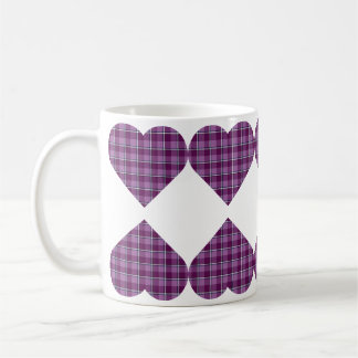 Mug Plaqué en forme de cœur violet rose