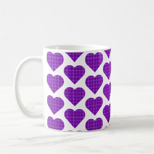 Mug Plaqué en forme de coeur violet rose noir