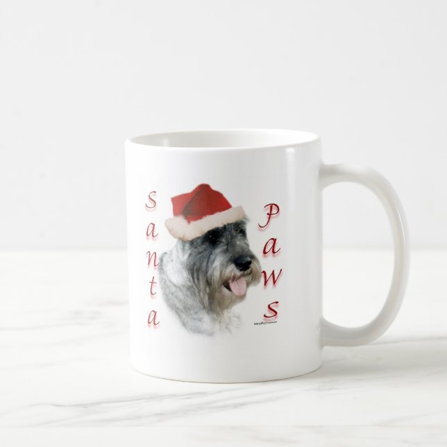 Mug Plaques Père Noël Schnauzer Standard (Droite)